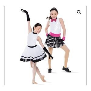 Revolution‎ Dance 2 In 1 Black Pink and White Recital Dress Costume RC19777 XLC